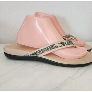 Vionic Tide II Women’s Size 10 Snake Print Comfort Flip Flop Ortho Sandals